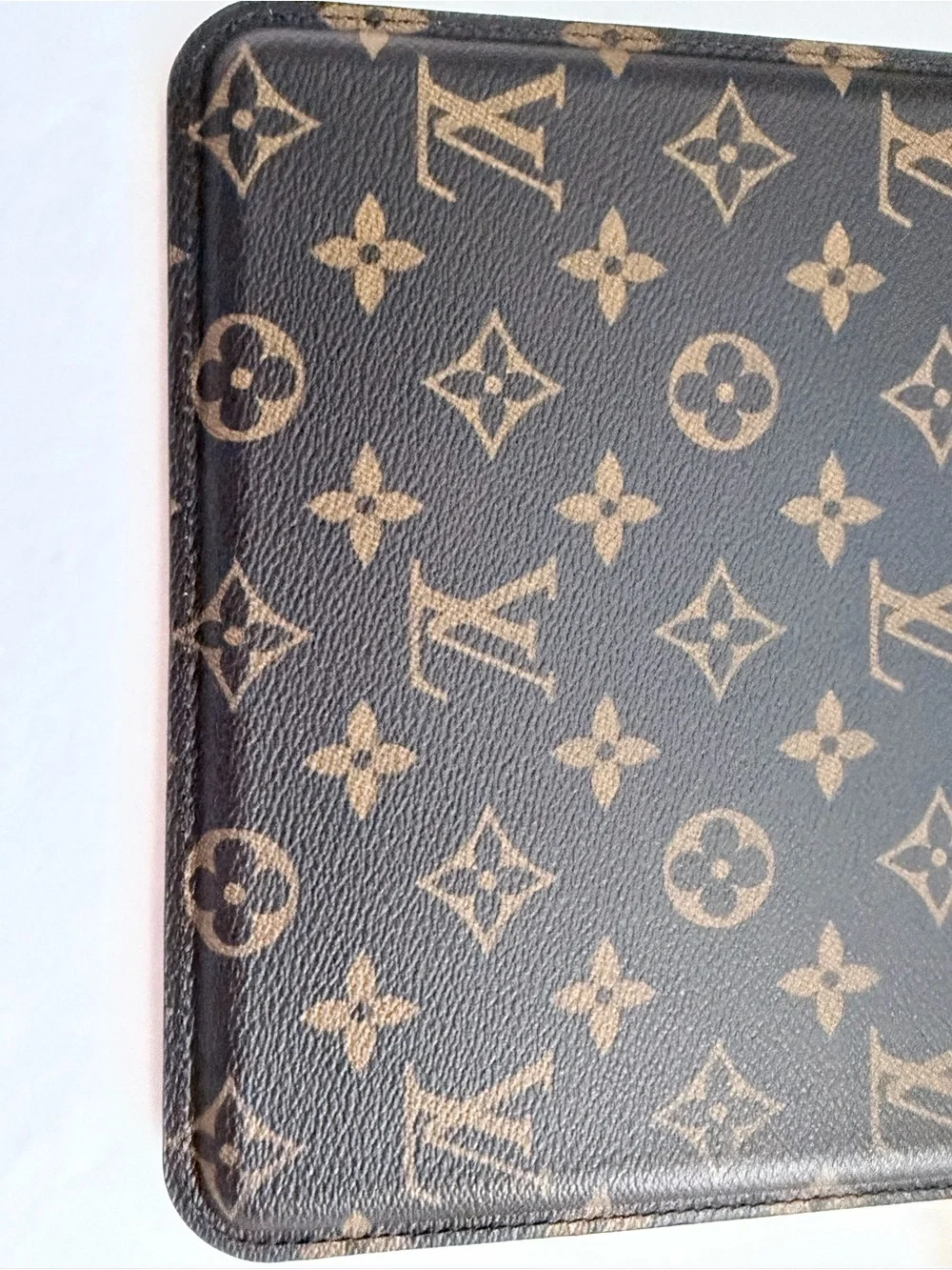 Authentic Louis Vuitton Monogram Tablet Sleeve in Brown and Gold